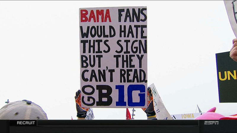 Illustration for article titled Cowherd Hates Santa: Your B1G Championship College GameDay Sign Roundup